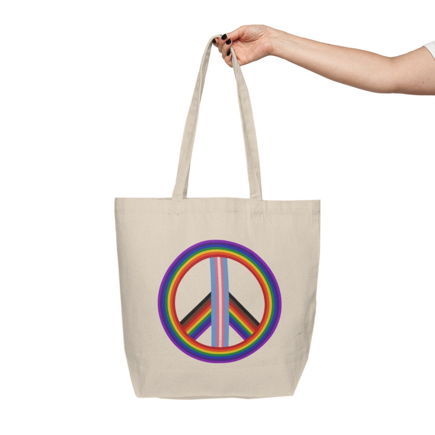 Peace & Pride Canvas Shopping Tote