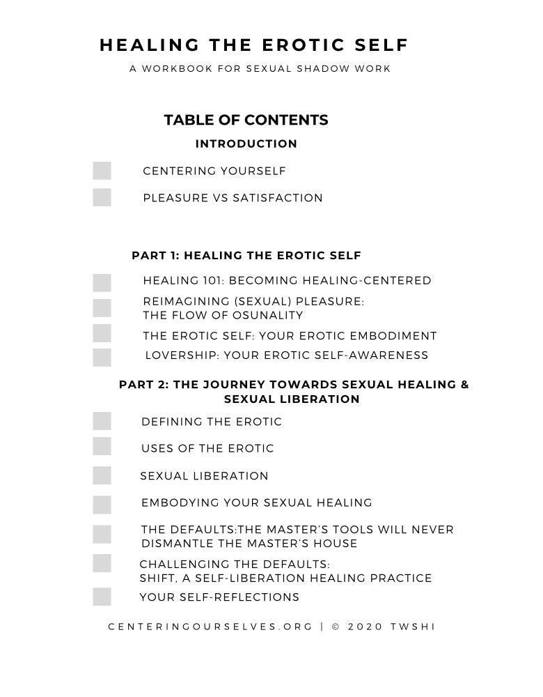 Healing The Erotic Self Workbook  (Digital)